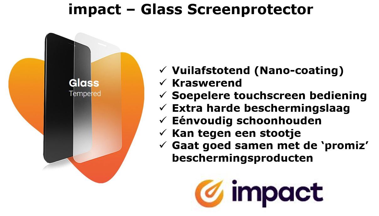 impact - hoogwaardige iPhone glazen screenprotector